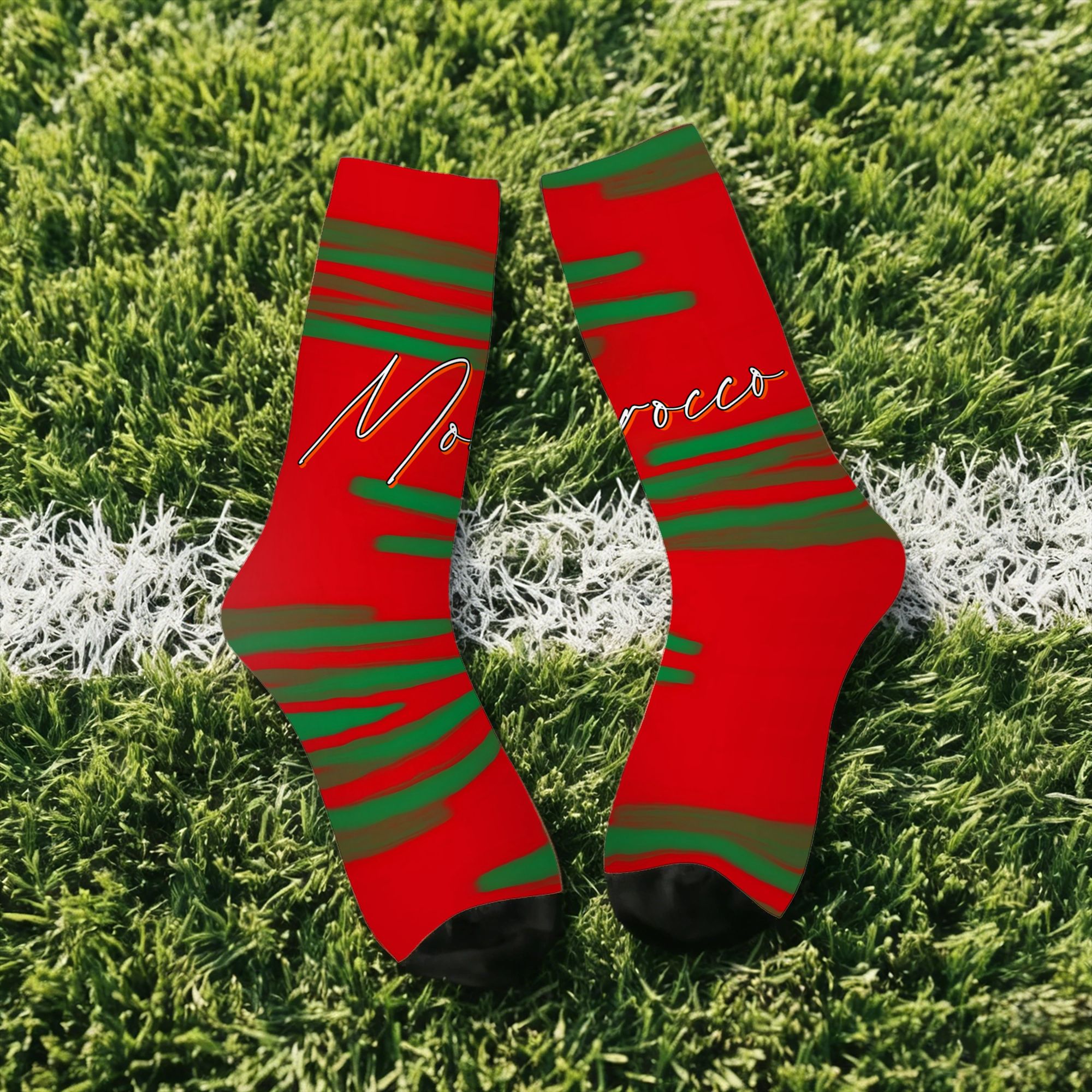 TEMU 1 Pair Hip Hop Vintage Morocco Crazy Men's Compression Socks Unisex Football Street Style Seamless Printed Funny Novelty Sock Essentials