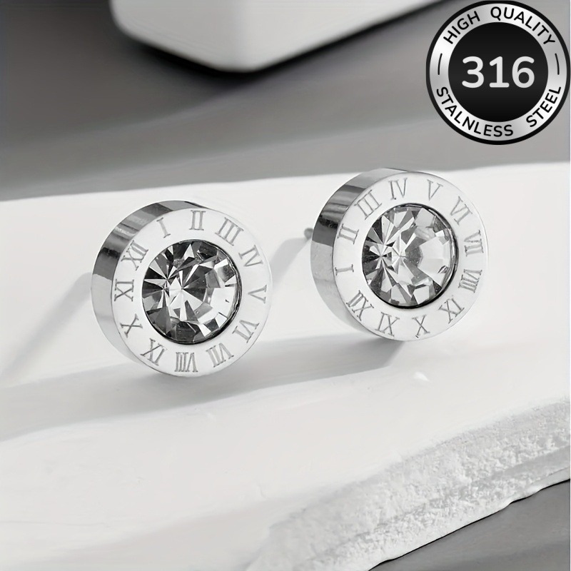 E-shop Hypoallergene Edelstahl-Ohrstecker für Damen, 18K vergoldet, anlaufgeschützt, zart bequem, vielseitig, minimalistischer eleganter Schmuck für &