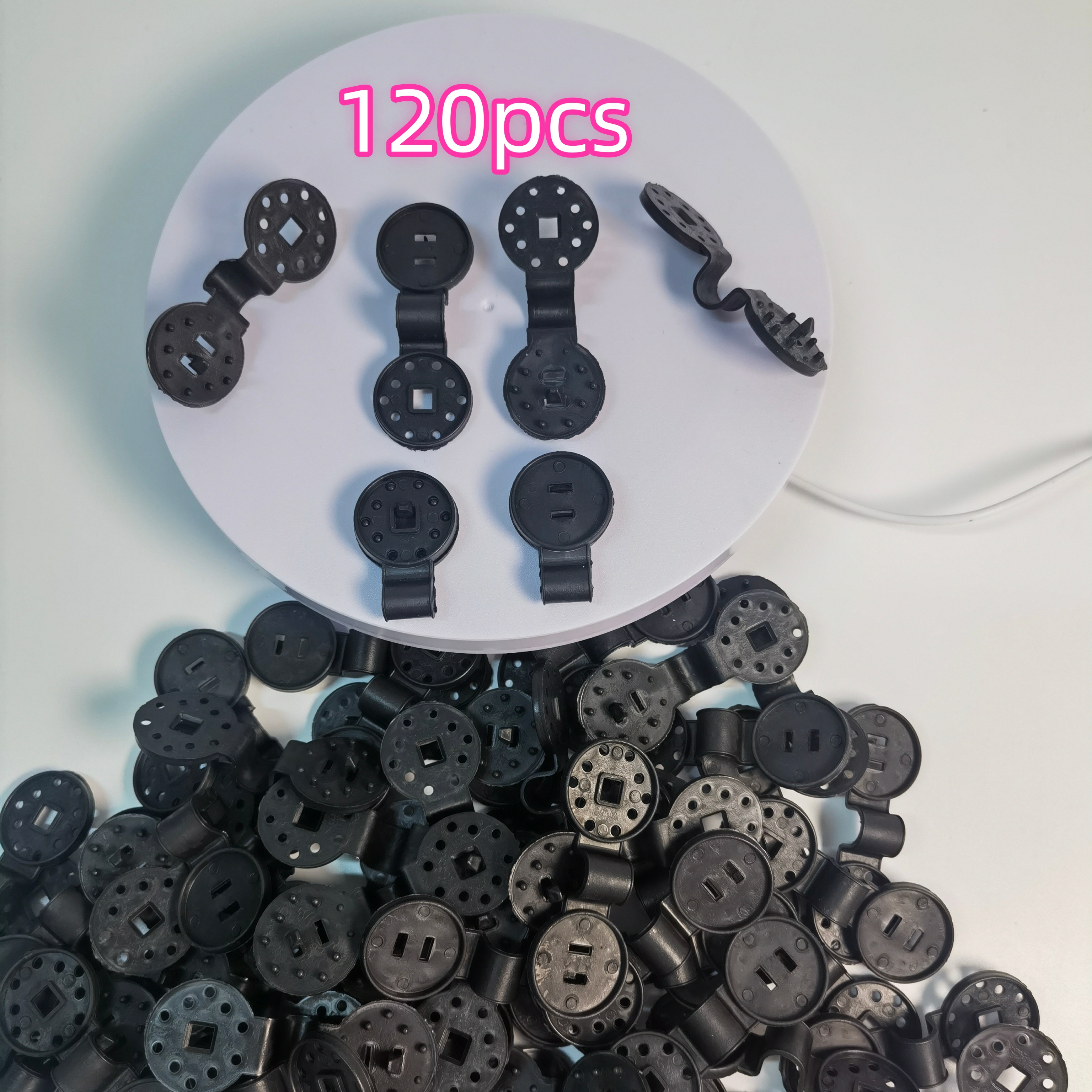TEMU 【3d】 [3d] 120pcs Extra Large Thickened Outdoor Sunshade Net Clips - Sturdy Plastic Awnings Hooks, Suitable For Camping Tarp, Garden Fence And