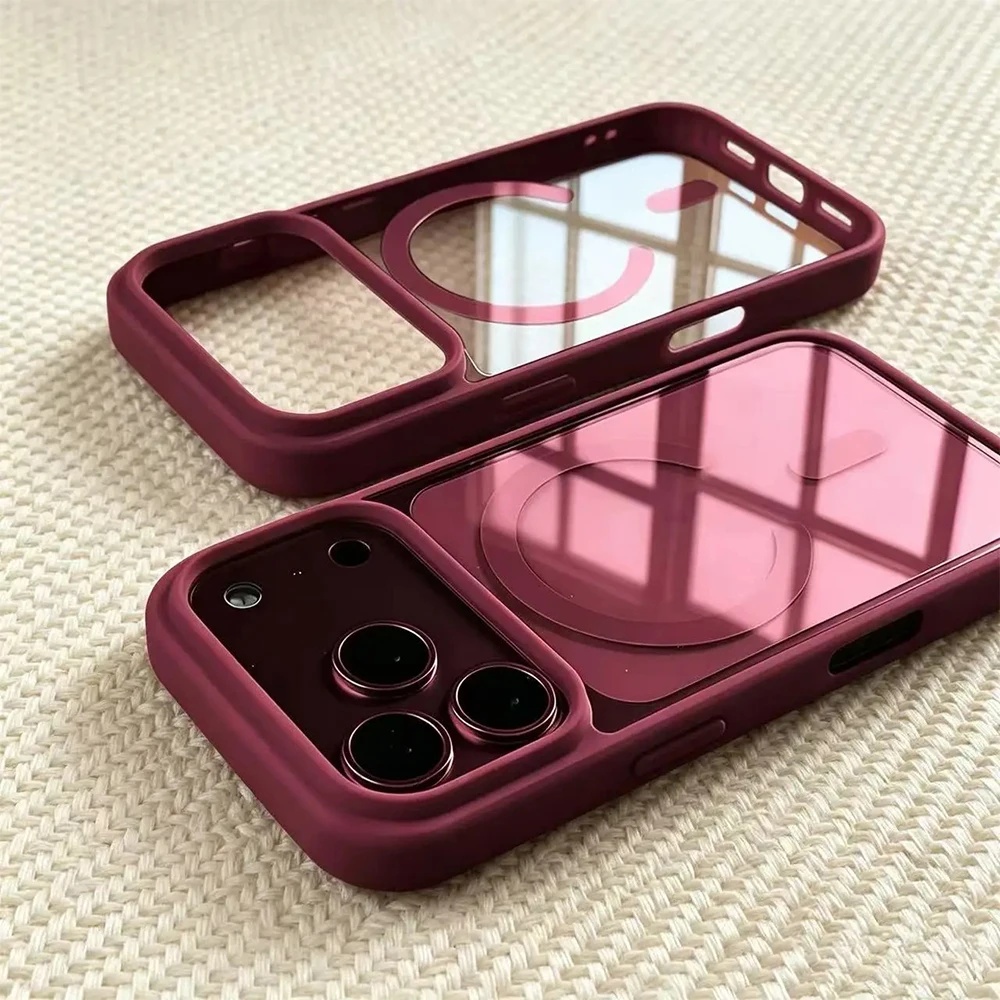 TEMU para teléfono: magnética de moda para iPhone 18 Pro Max/ 18 Pro/ 17 Pro Max, transparente, compatible con carga inalámbrica, cubierta trasera