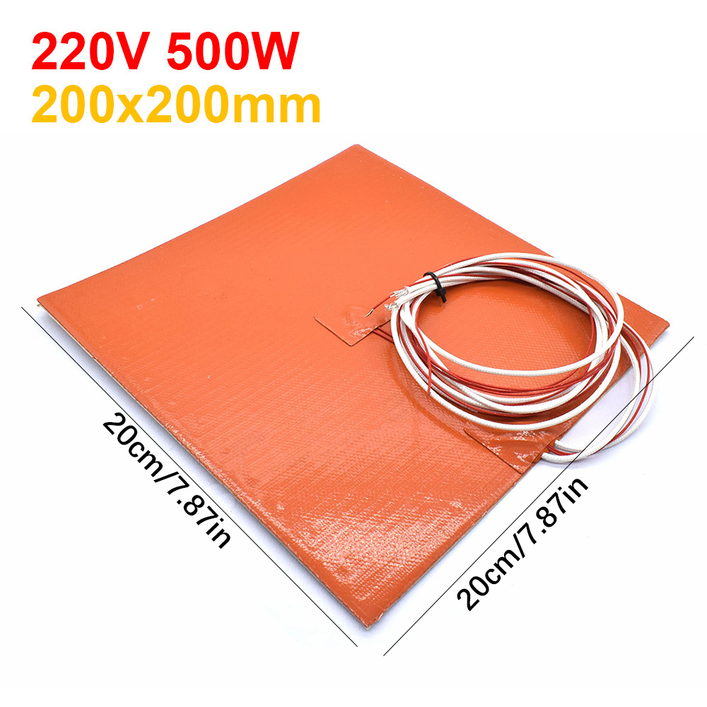 TEMU 1pc 500/750w 220v 200x200mm/310x310mm Silicone Engine Board Heating Pad, Car Engine Oil Pan And Tank Heating Pad, Car Engine Heating Additions