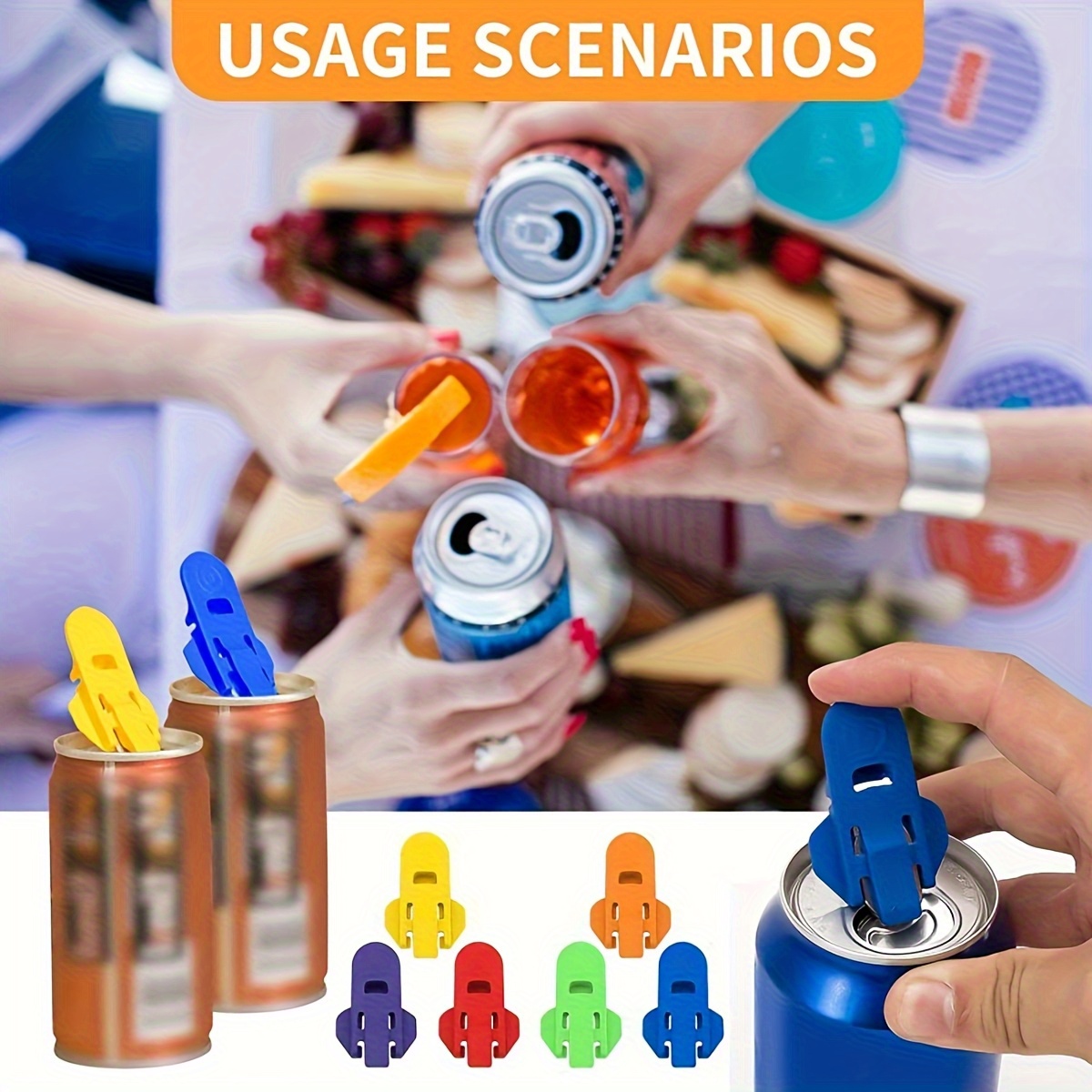 12pcs Manual Can Opener Colorful Beverage Can Protector Cap Leakproof Beer Opening Tool, Suitable For Draft Beers - No To Open Cans - Outdoor Activities