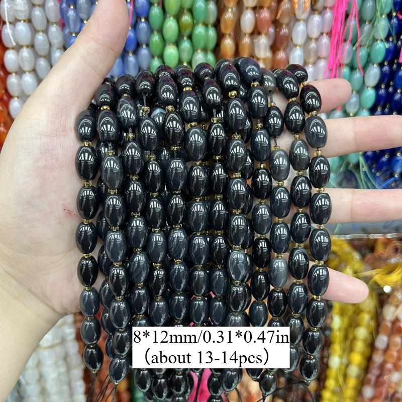 8X12Mm Vibrant Natural Stone Rice Beads Collection