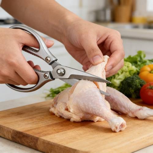 1pc heavy duty stainless steel scissors with sharp a versatile cutting tool suitable for home kitchen office restaurant and use no durable metal scissors with