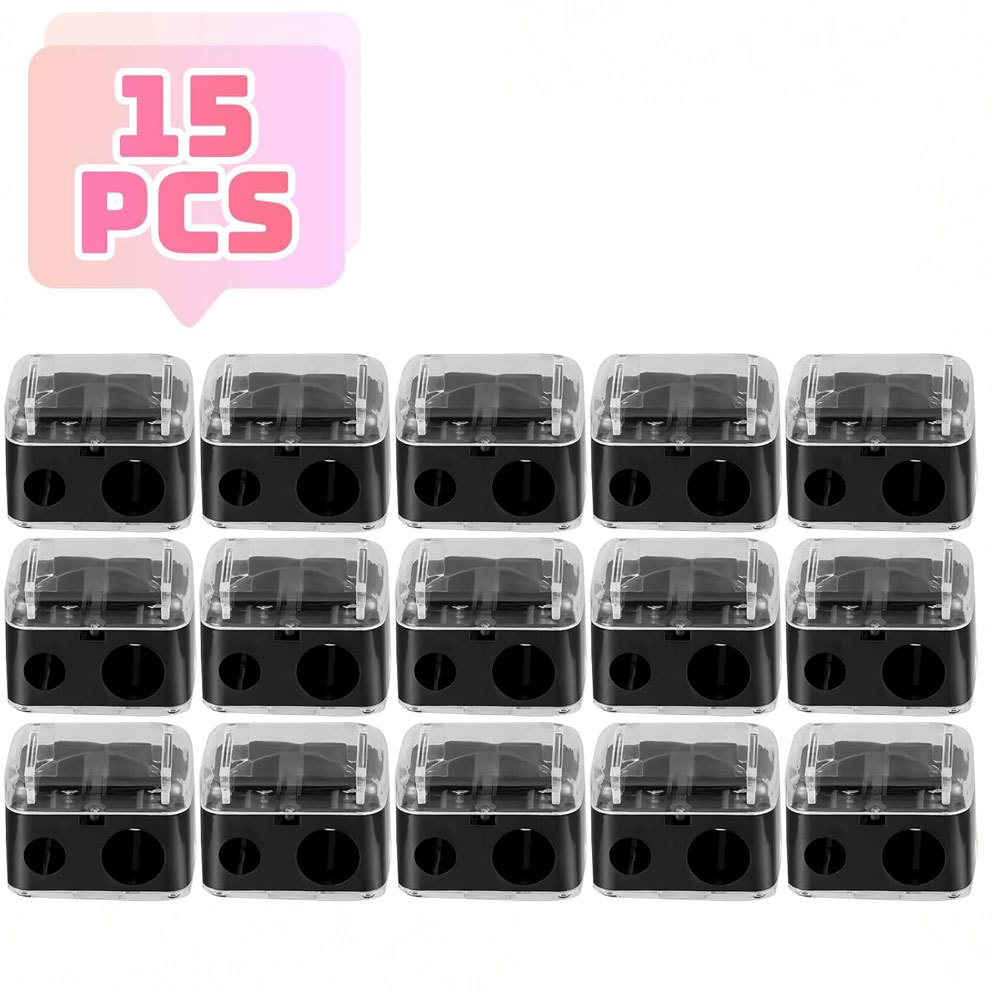 TEMU 15pcs Aiguilles à crayon eyeliner double, outils de Cosmétique cosmétiques, appareil de retouche de Cosmétique compact pour crayons eyeliner et