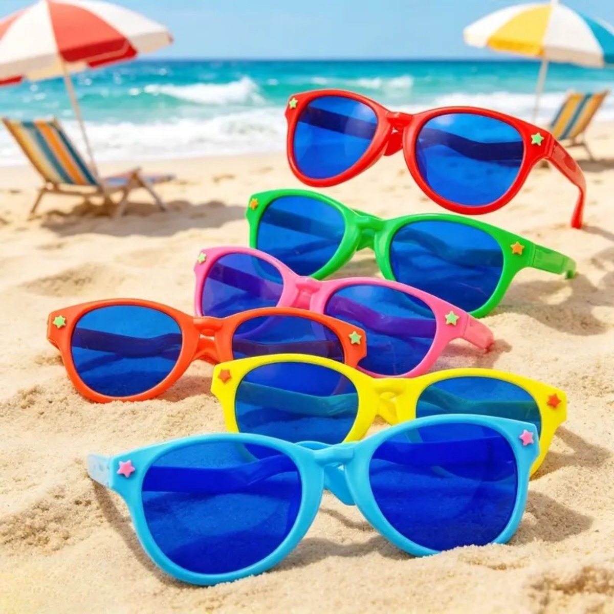 6pcs Oversized Glasses for Party Costumes and Role-Playing