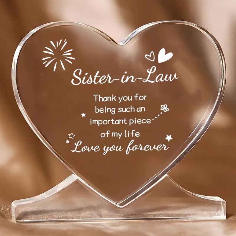 TEMU Plat 2D, Plaque Cœur Personnalisée en Acrylique Plat 2D - Personnalisé, pour Anniversaires et Occasions Spéciales, Cadeau d'Anniversaire |