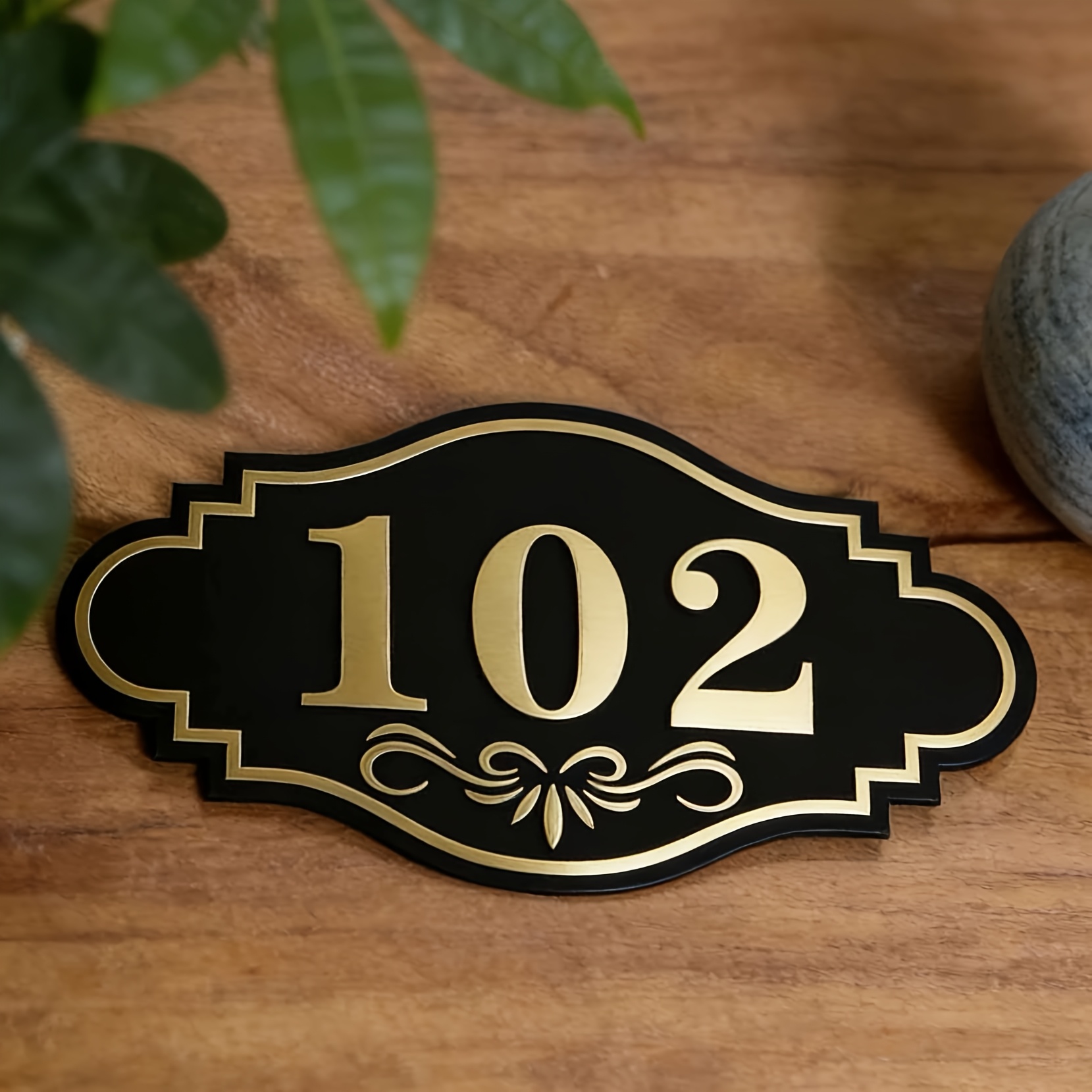 TEMU Acrylic House Numbers - Personalized Address Plaque With Uv Coated Suitable For /outdoor Use, Wall-mounted Door Numbers For Homes, Offices,