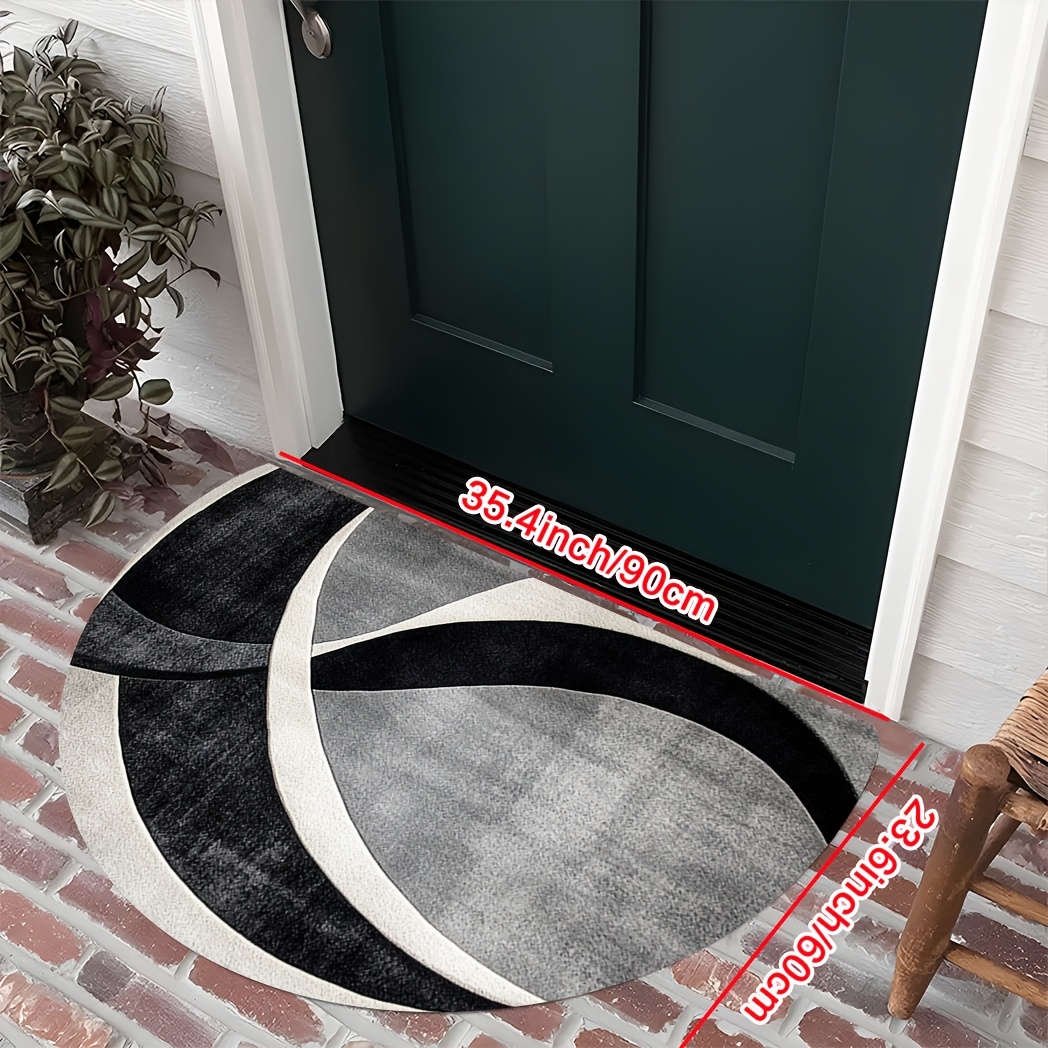 TEMU 1 Tapis de Moderne et en Demi-Cercle - Antidérapant, Grande Dimension Lavable à pour Maison Bureau Cafétéria Bar Chambre Salle À manger |