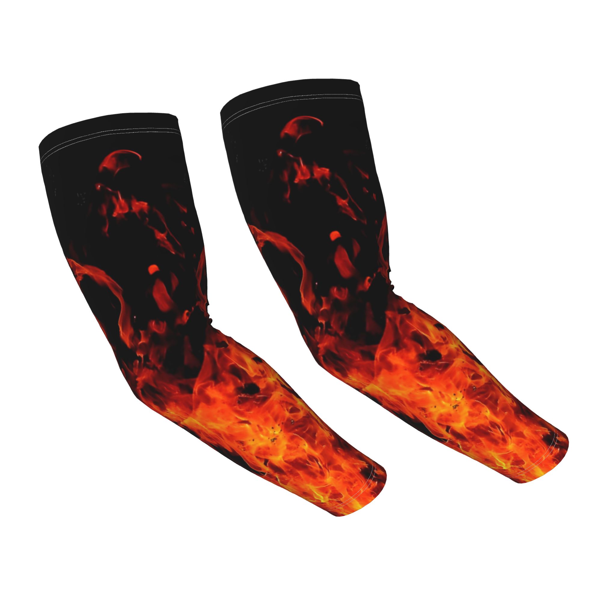 TEMU Flame Of Fury Cooling Arm Sleeves For Men, Lightweight Breathable For Running Gym Outdoor Gift Idea