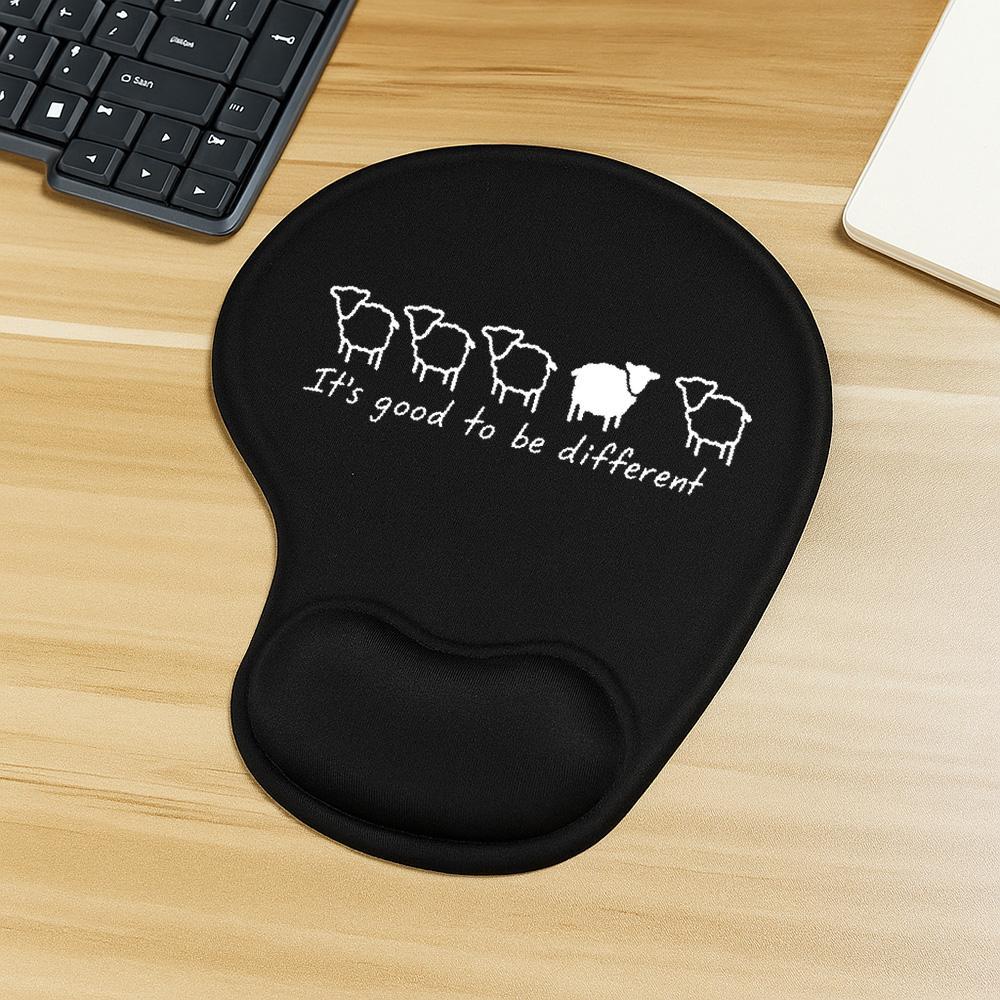 TEMU Sheep - Ergonomic Mouse Pad With Wrist Rest - Ideal For Office, Home Office & Gaming - Cute Desk Additions And Essential Office Supplies -