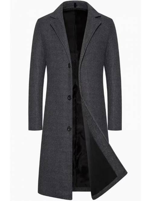 europeisk och amerikansk herr urban stil affärsadministrativ mötes texturerad enfärgad trenchcoat, mångsidig herr trenchcoat