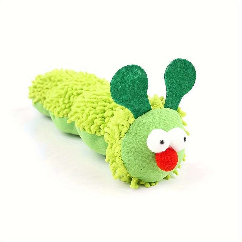 TEMU Interactive Plush Toy - Soft Fabric Pillow With Cute Cartoon Animal Print, No Batteries Needed, Durable Plastic Material For All Breeds & Sizes, Stimulation & Playtime Companion, Design