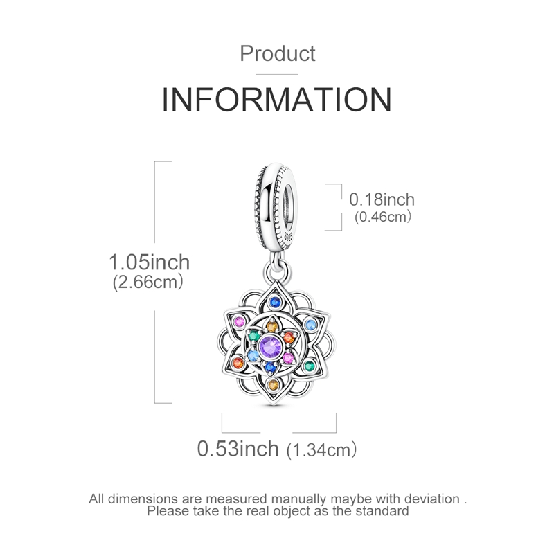 925 Sterling Silver Rotating Lotus Pendant