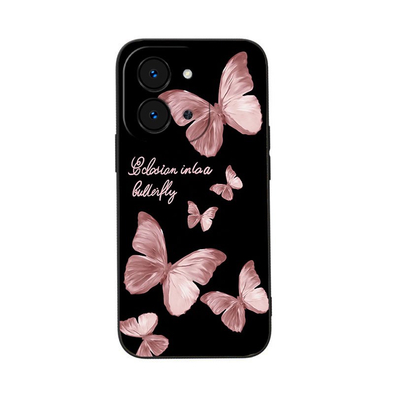TEMU Funda para Teléfono - 2D Plana Compatible con Redmi 15C 4G Global, Funda para redmi 15C Altura 171Mm/Poco C85, Carcasa Antigolpes Rosa Mariposa