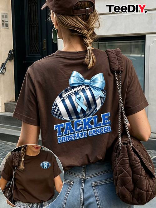 item picture tackle awareness womens casual short sleeve t shirt daily wear fashionable for summer beach vacation