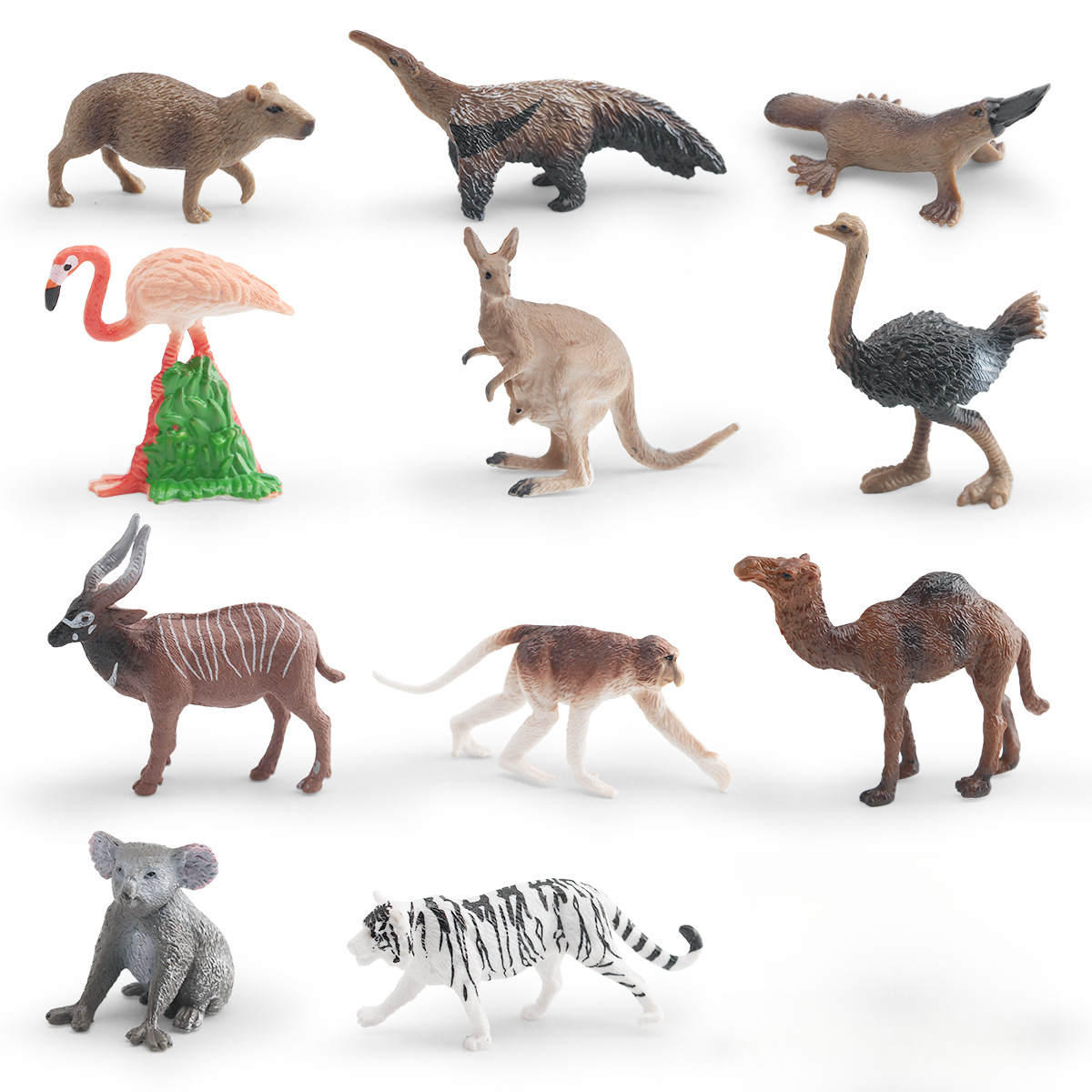 7pcs Realistic Mini Wild Animal Figurines Set