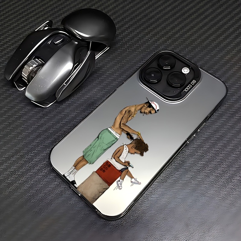TEMU Phone Case - Retro Barber Pattern Suitable For Iphone 17, 16, 15, 14, 13, 12, 11 Pro Phone Cases, Featuring A Stylish And Minimalist Protective
