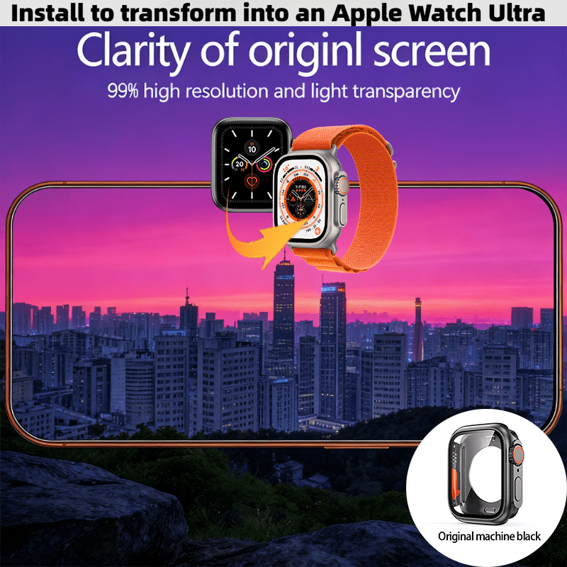 TEMU Protector de Pantalla y de Vidrio Súper Adecuado para Apple Watch 11 10 45Mm 41Mm 44Mm 40Mm Iwatch S10 42Mm 46Mm, Carcasa de PC, Regalo de