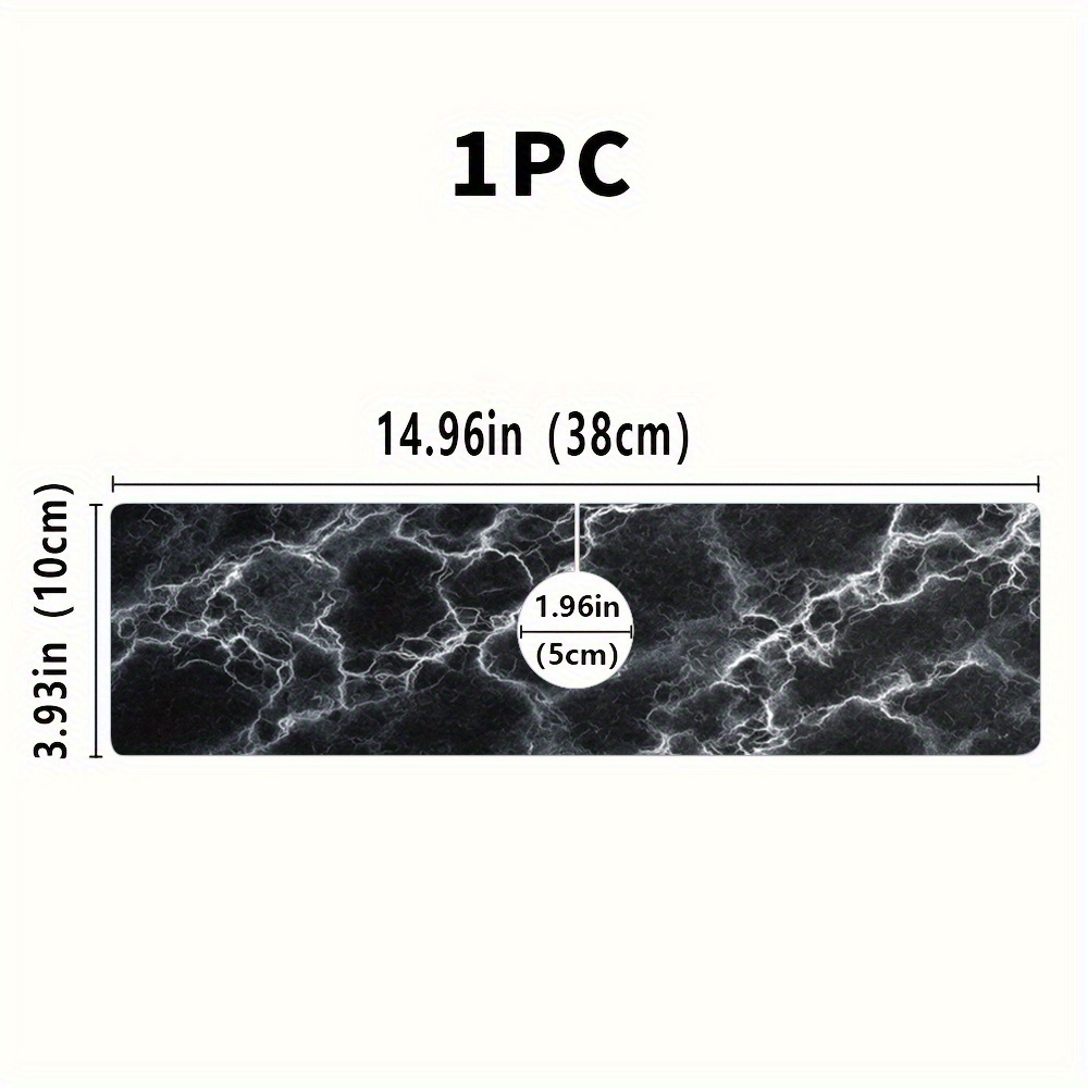 TEMU 1pc Marble Pattern Absorbent Drying Mat For Kitchen & Bathroom Faucets â Black & , Quick-dry Diatomaceous Earth Material, Perfect For Tableware