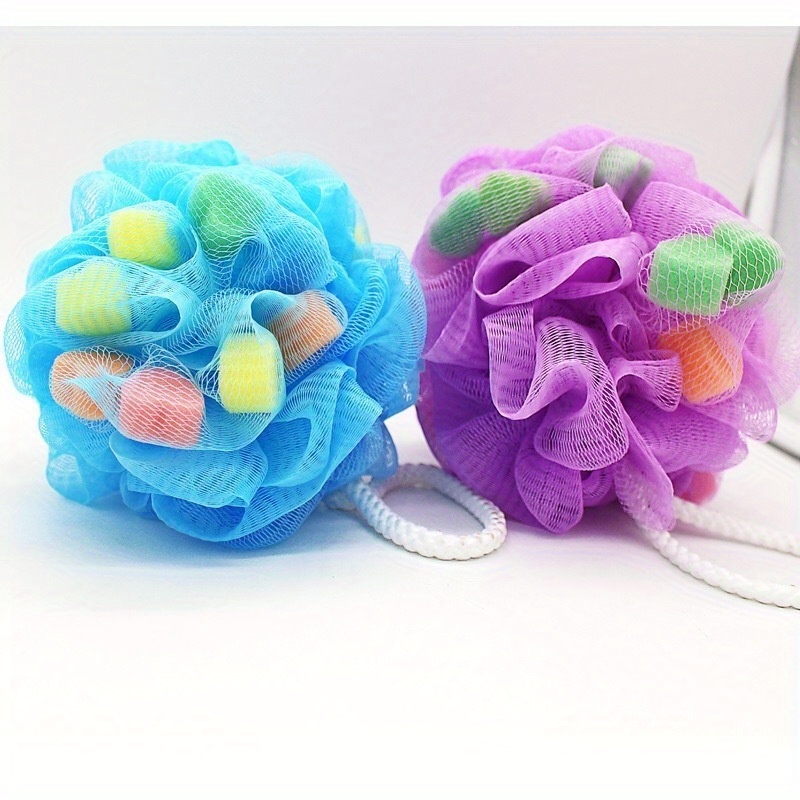 Bath Scrub Sponge Flower, Rich Lather Bath Ball in Random Color