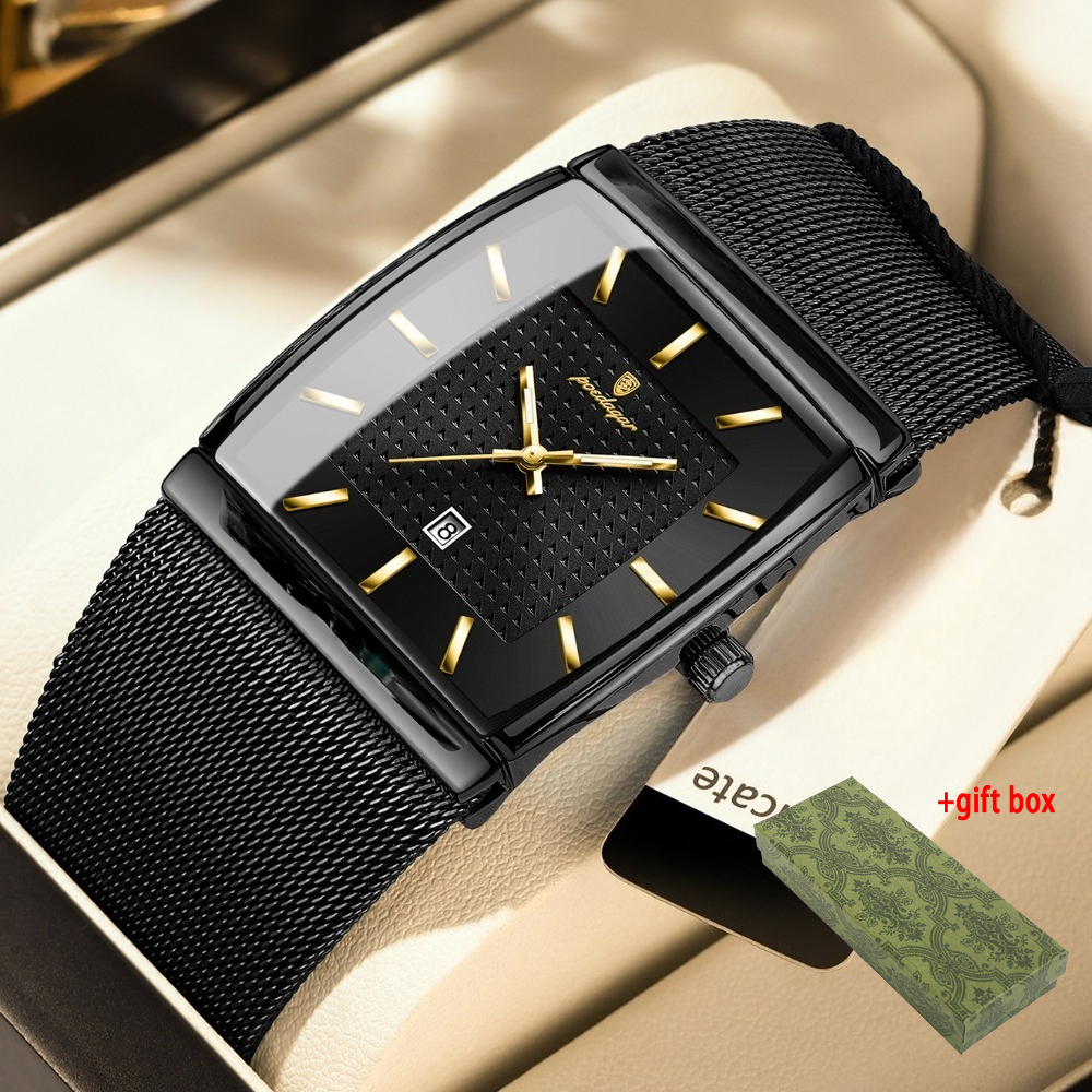 Image of New Business Luxury Men's Watch, Multifunctional Square Sports Watch, Luminous Display, Date & Week , Back To School , Men's Motorcycle Riding Watch, Christmas And Halloween Gift Watch