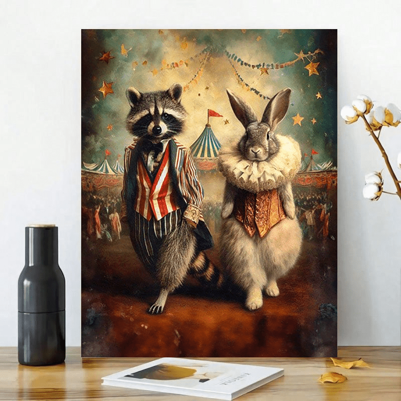 

Canvas Art Print - Animal , Wooden Wall Decor For , Halloween, Bachelor Parties, Anniversaries, Christmas, Weddings - 11.8x15.7 Inches, Room Decor