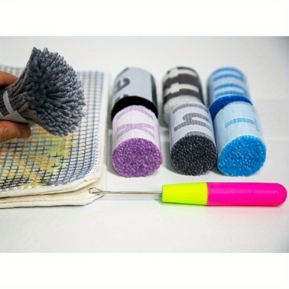 Beginner-Friendly Latch Hook Kit with Pre-Printed Canvas