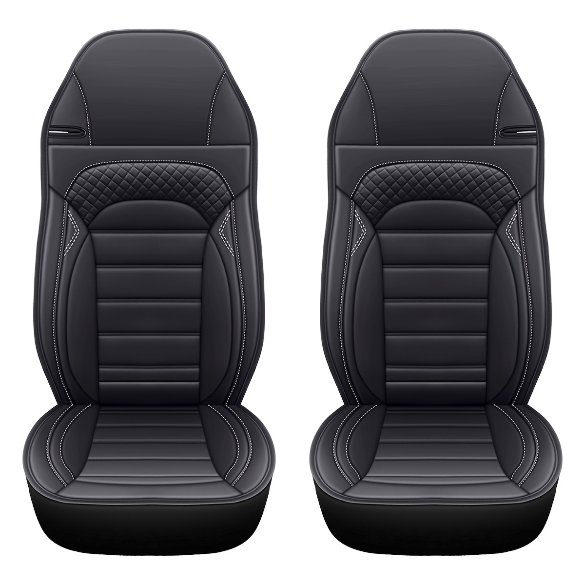 TEMU A Full Faux Leather Seat Cushion Suitable For Large Trucks With Seat Belt Opening For Driver And Passenger Seats