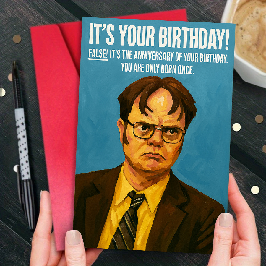 TEMU 1 Tarjeta de para , Ideal para , y —Tema de Humorístico en el Trabajo, Tarjeta de Papel para /Celebraciones