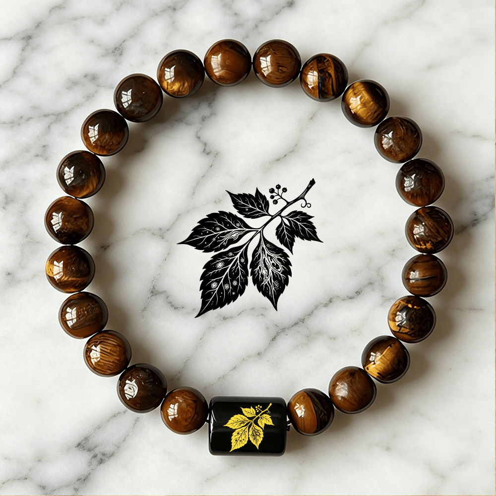Beaded Bracelet with Leaf Pattern, Boho Style for Daily Wear