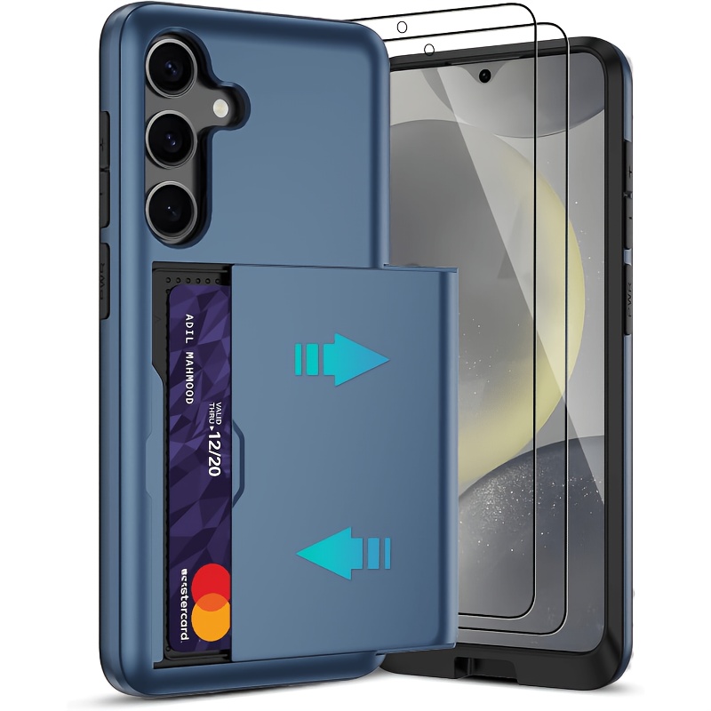 phone case phone case 3pcs set 1 phone case 2 high definition screen protectors with built in card slot this phone case is compatible with samsung galaxy s26 s25 24 s23 s22 and s21 ultra   a   for holiday gift  