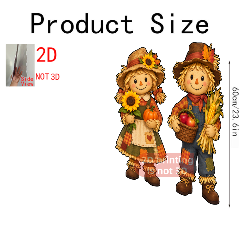 TEMU 2d Flat, Autumn Thanksgiving, Cartoon Harvest-themed Statue Ornament Set, Thanksgiving Sign, Festival Party Decorations, Outdoor And Indoor