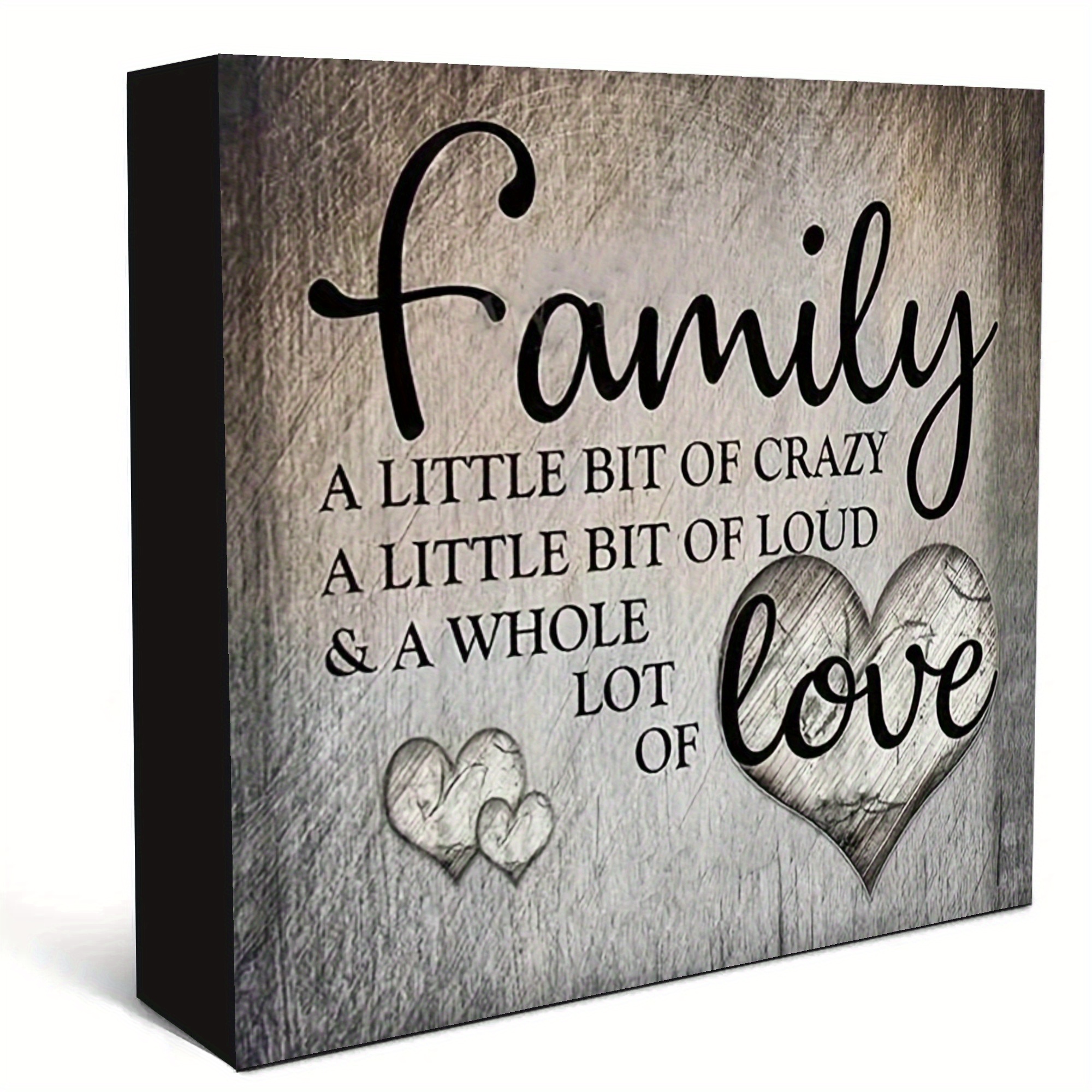 TEMU Decorative Sign & Plaque Halloween Christmas Decorations Rustic Wooden - 5x5 Inches Humorous Home Decor With Message, Perfect For Wall Or