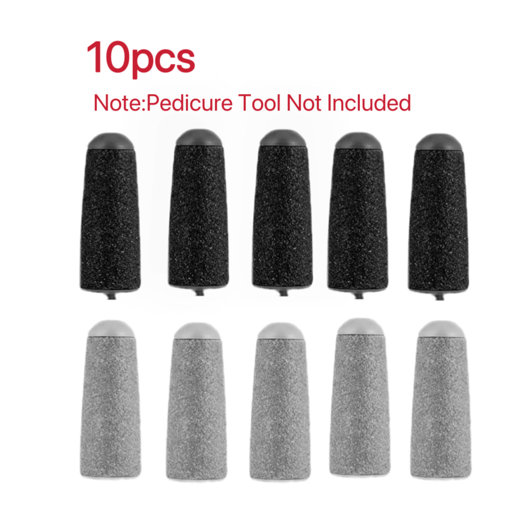 TEMU 10pcs Foot Pedicure Replacement Heads, Electric Foot File Tool, Suitable For Beauty Roller Heads (pedicure Tool Not Included)