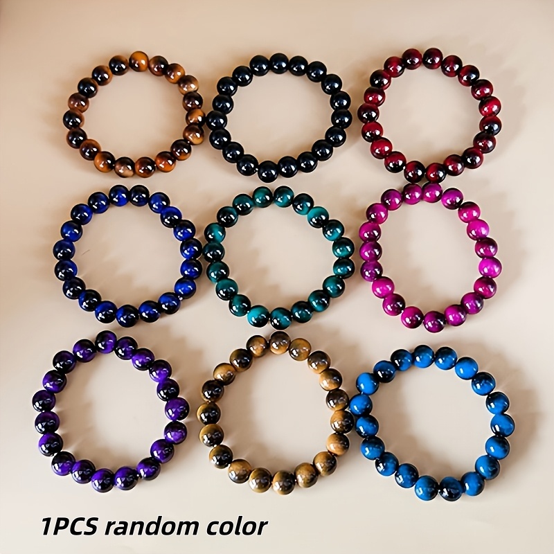E-shop 8 Tigerauge--Armbänder in verschiedenen Farben, jedes mit einer anderen Bedeutung, Armbänder im Bohemian-Stil, für Freizeitkleidung sowie als