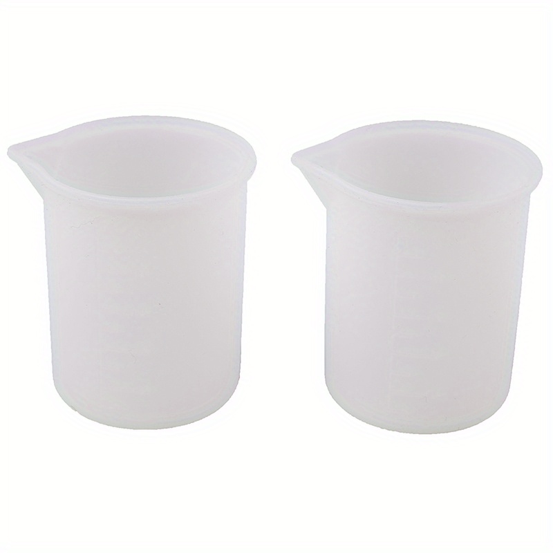 Image of 2pcs Silicone 100ml Measuring Cup For Jewelry Scale Resin Glue Molds