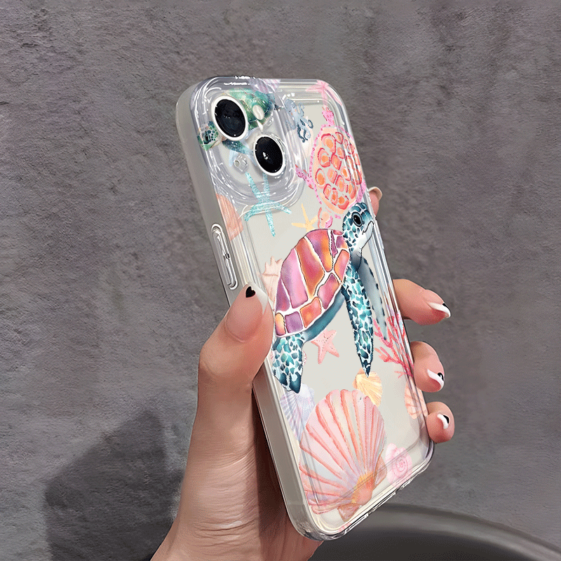 phone case sea turtle shell pattern transparent - Temu Mauritius