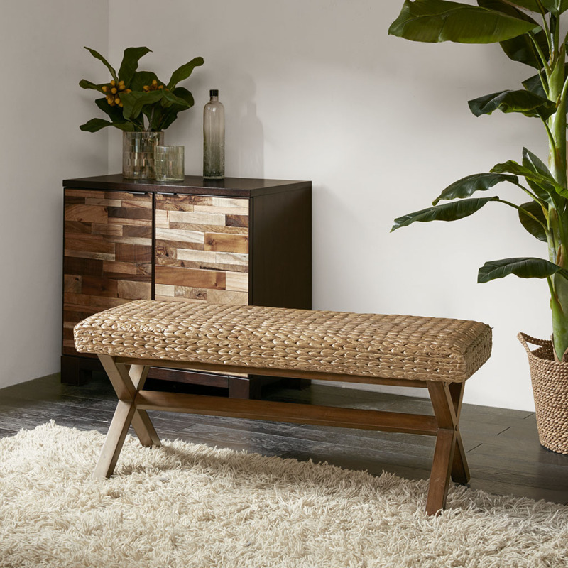 Lightweight and Durable Outdoor Bench for Patio or Garden - Rustic Brown - Easy Assembly Weather-Resistant Design 60-Inch Length, Easy to Assemble