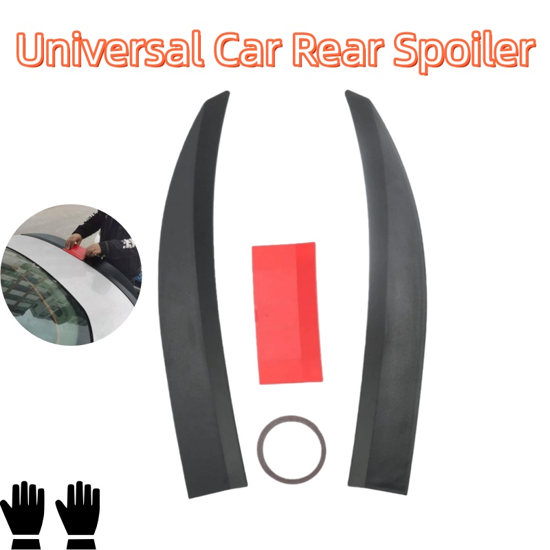 TEMU Universal Car Rear Trunk Spoiler Wing, Rear Roof Spoiler Lip, Exterior Tail Wing Trim For Most Sedans And Coupes