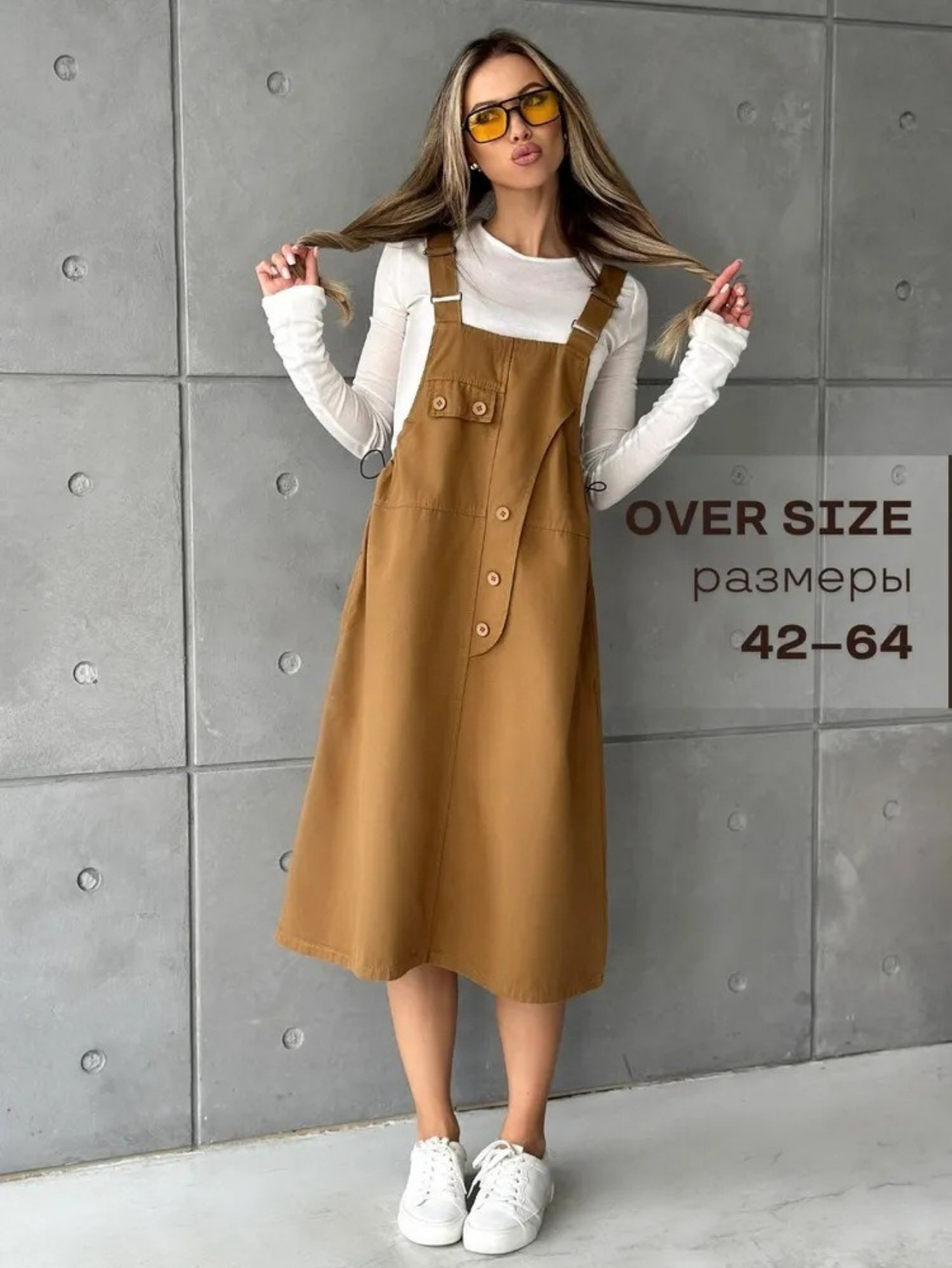 brown dress overalls Corduroy Overall Mini Dress with Adjustable Straps Black Forest / S