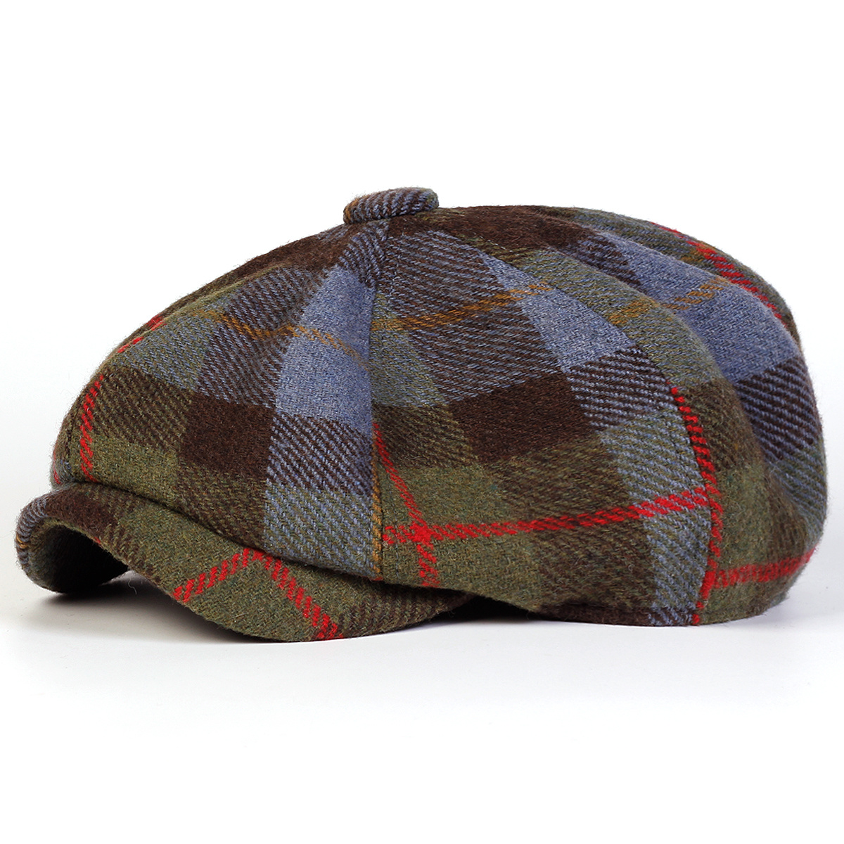 TEMU Basco a Quadri da , 1 Pezzo, Cappello Ottagonale , Cappello Casual Caldo da Esterno, per Uscite Autunnali/Invernali, Viaggi e Feste in Spiaggia