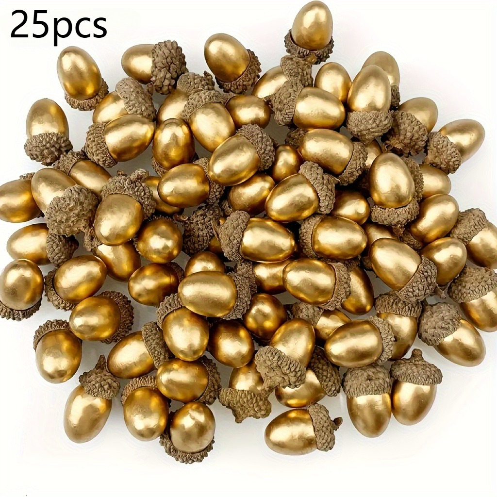 TEMU 25pcs Set Of Golden , Suitable For Home Kitchen Decor, Christmas, Halloween, And Autumn Table Centerpiecesâbattery-free Decorations With