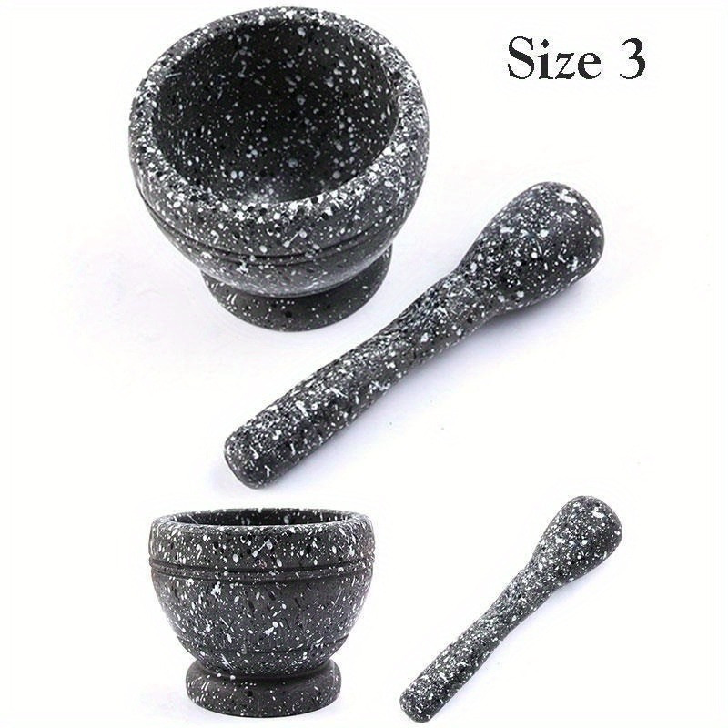TEMU Resin Mortar Pestle Set Garlic Spice Mixing Grinding Crusher Bowl Tools