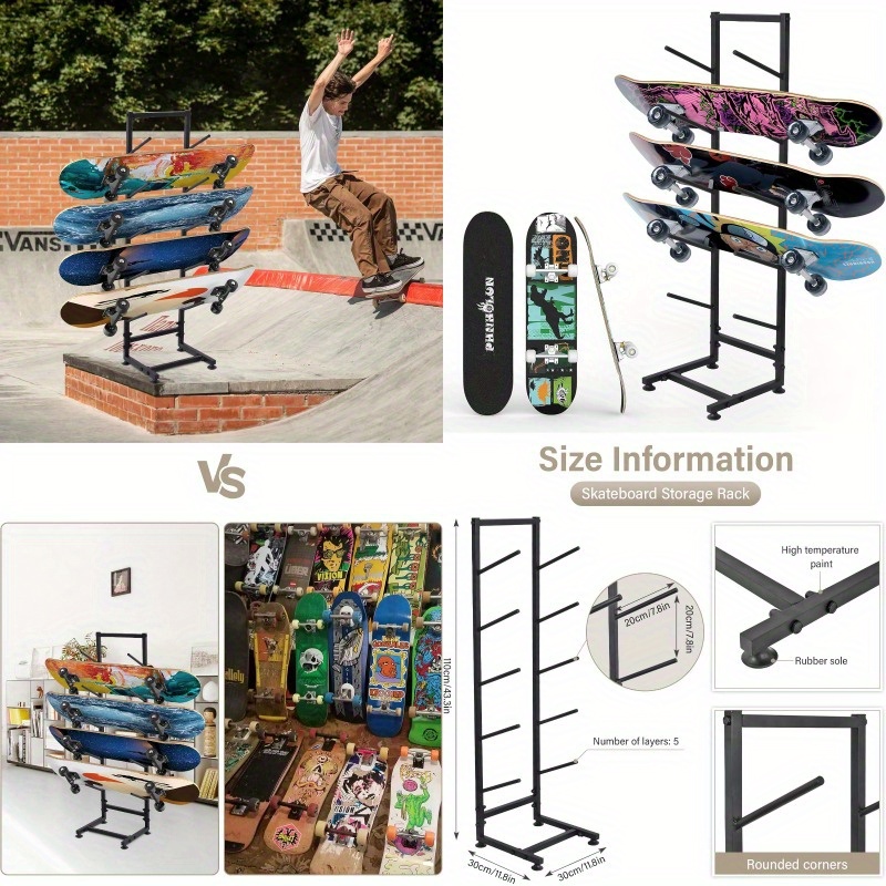 Skate Rack Floor Skateboard Ramp - Minimalistic Zambia Skateboard Rack Floor Stand