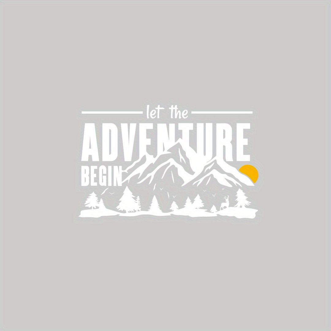 2d flat 2d flat   let the adventure begin off road car sticker waterproof vinyl window body decoration outdoor       sun protection decal 2d flat