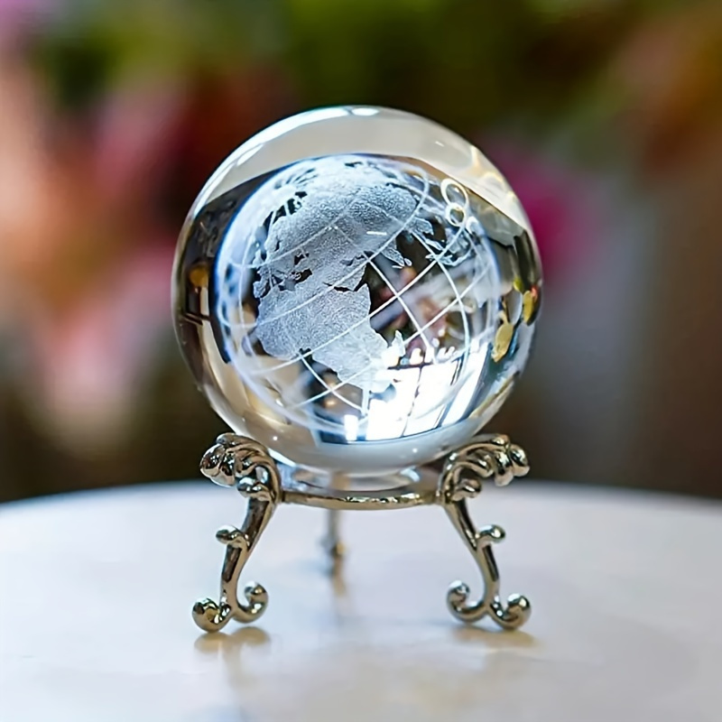 TEMU Crystal , Home And Office Decoration Handcrafted Carved Glass , Creative Desktop Ornament For Living Room, Multi-functional Indoor/outdoor Use,