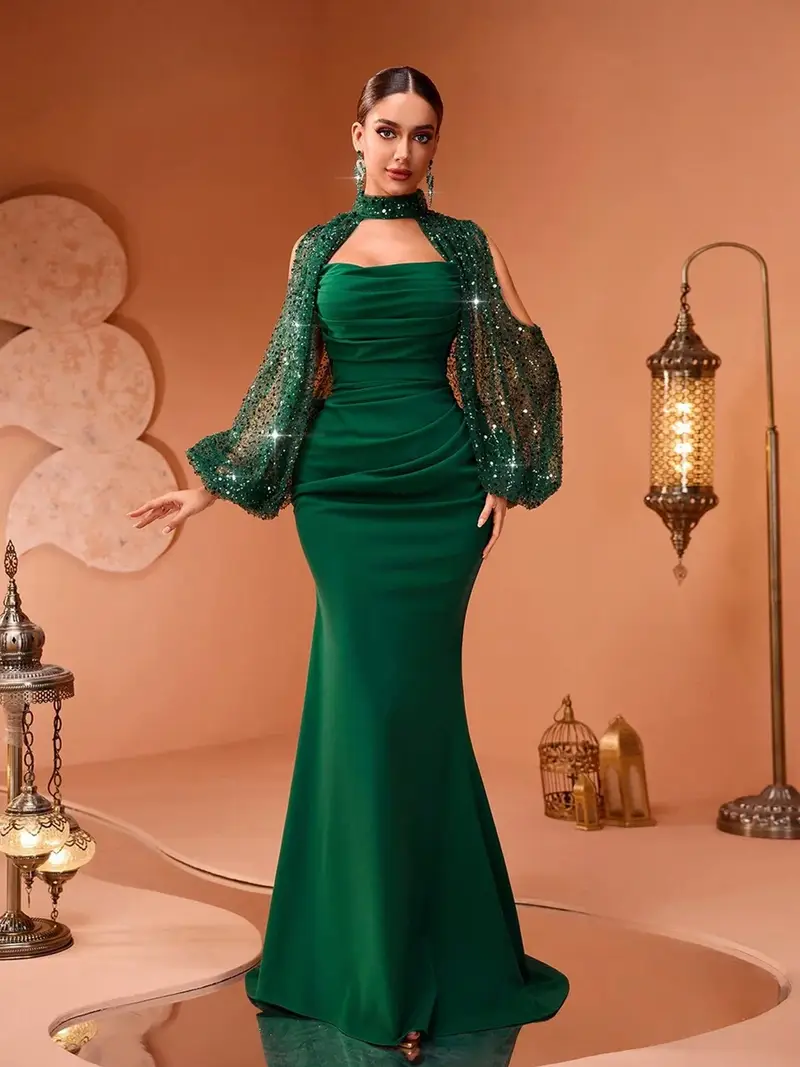 womens dark green sparkly sequin mermaid sheath long summer - Temu Oman womens dark green sparkly sequin mermaid sheath long summer - Temu Oman