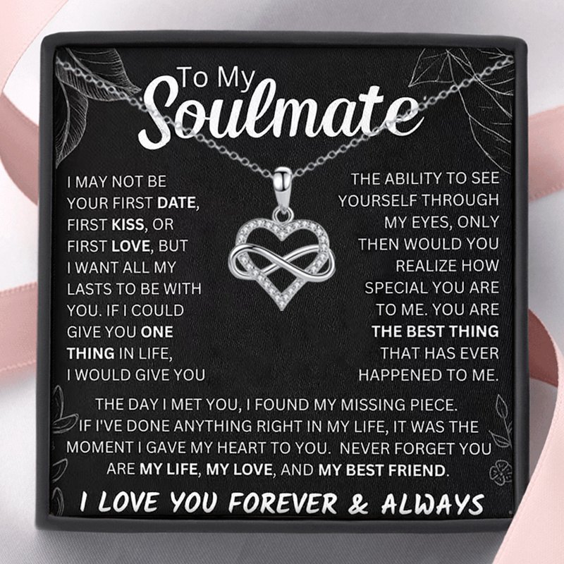 TEMU Collana a Cuore Bohemien con Zirconia , Realizzata in Acciaio Inossidabile e Rame, con Placcatura K , Fornita con Confezione Regalo e Biglietto,