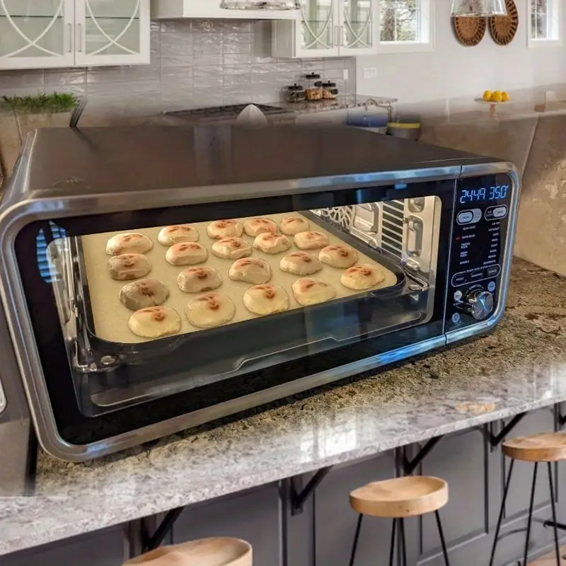 100 sheets 12 inch air fryer parchment paper squares unbleached pre cut non stick disposable baking liners with rounded corners 428 compatible with flip cuisinart toaster oven microwave oven steamer precut for no required ideal for air fryer baking roasting frying beige parchment sheets for cooking easy material meal preppers home bakers Product details 4